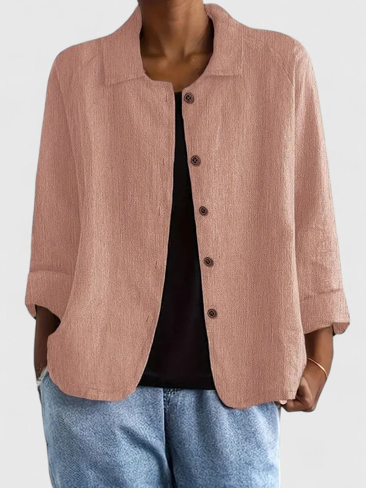 Claudine Linen Blouse for Women | Lightweight Summer Top