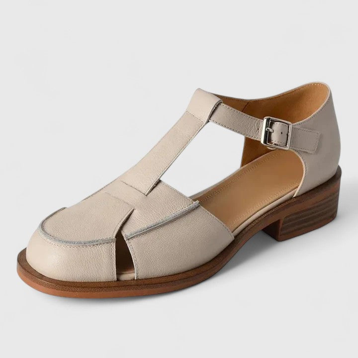 Thalina Mary Jane Sandals for Women | Elegant Closed Toe Heels