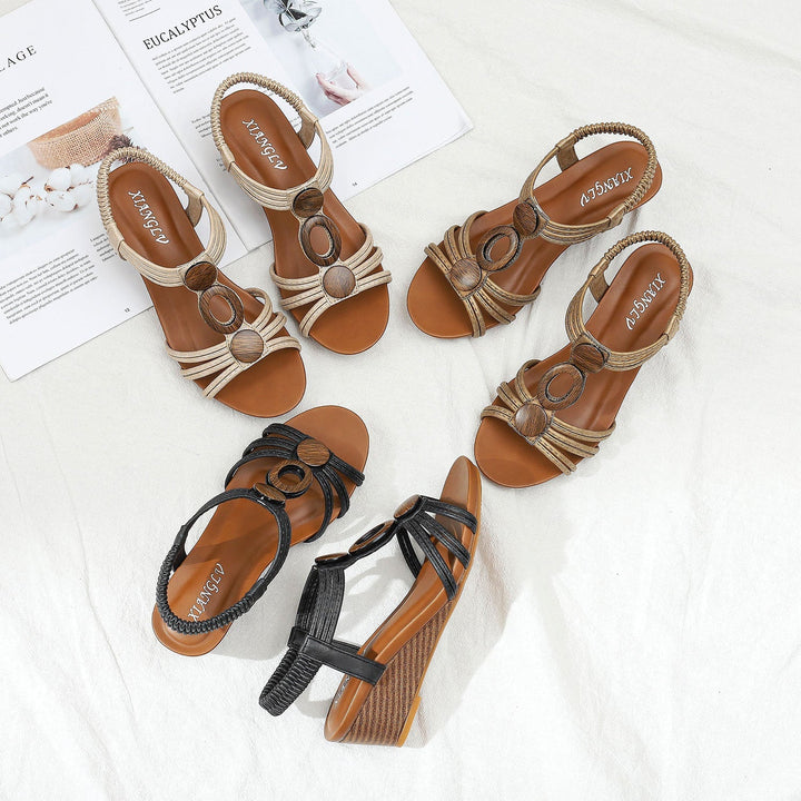 Henrietta Retro Sandals for Women | Casual Vintage Summer Flats
