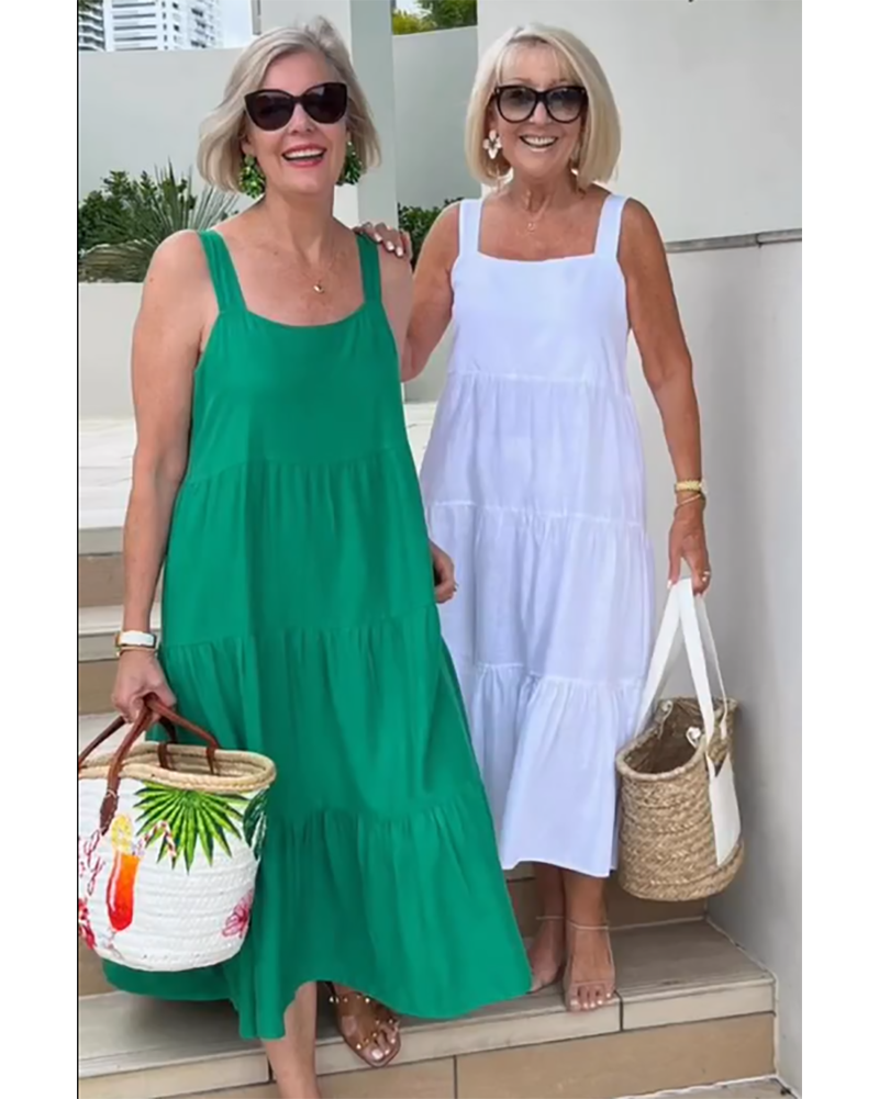 Jenna | Sleeveless Tiered Maxi Dress