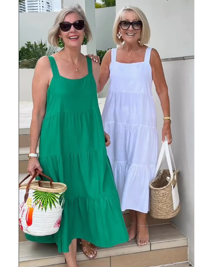 Jenna | Sleeveless Tiered Maxi Dress