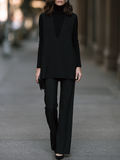 Alma | Women's Three-Piece Turtleneck Top, Tunic & Wide-Leg Trouser Set