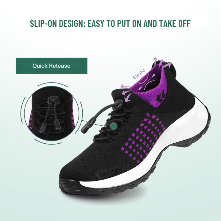 Ambulo Orthopedic Shoes Purple Black for Women - View 3