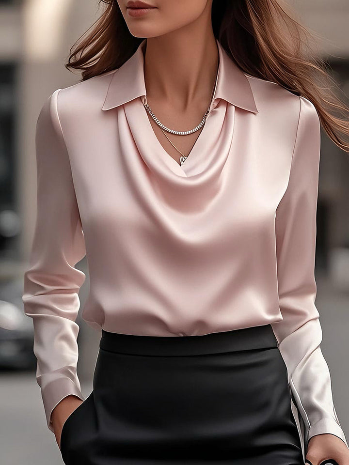 Seraphine satin blouse in Pink