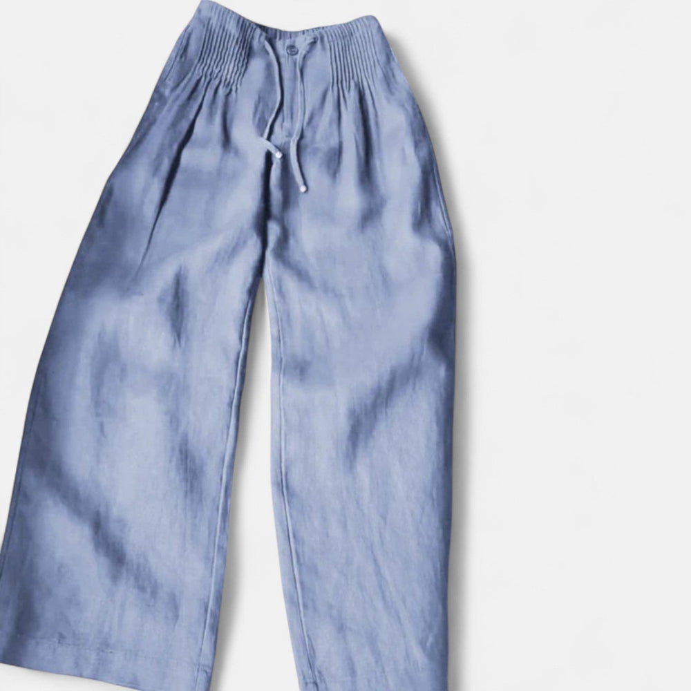 Camille Wide Leg Linen Pants for Women - View 2