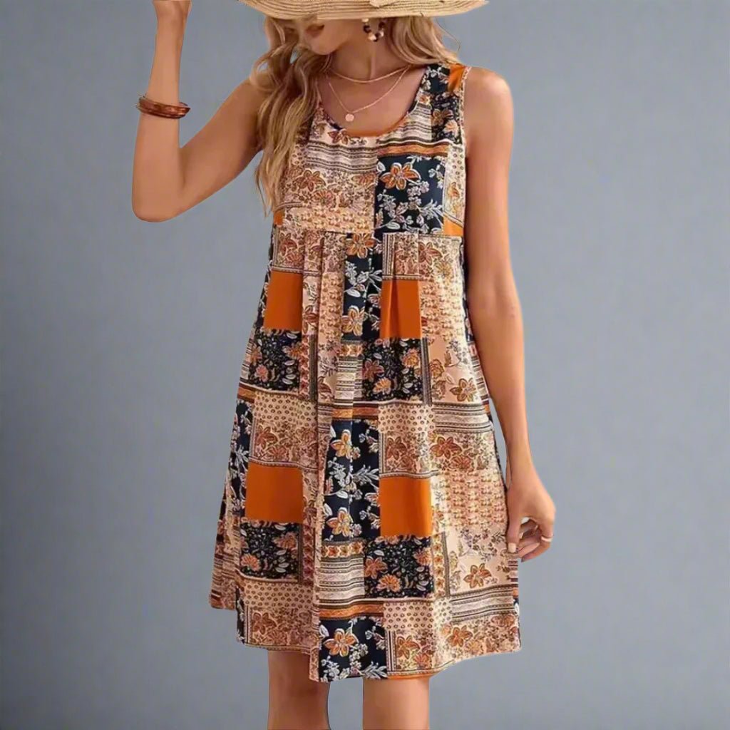 Sophia | Boho Sleeveless Mini Dress
