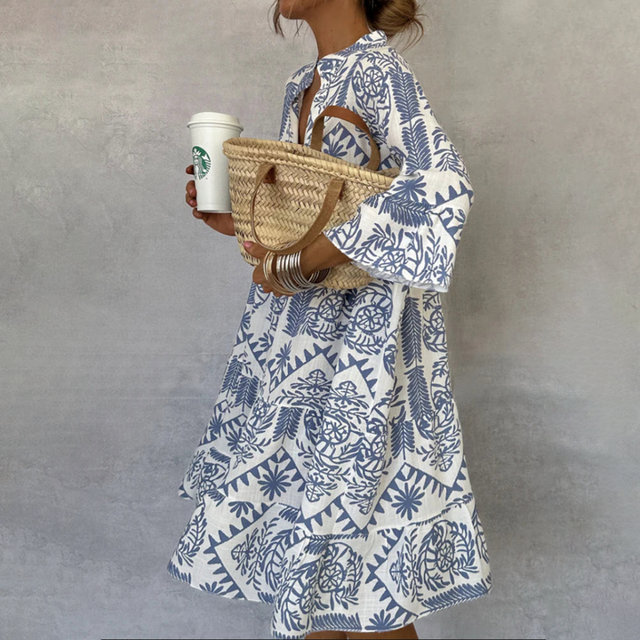 Gabriella | Boho Long Sleeve Mini Dress