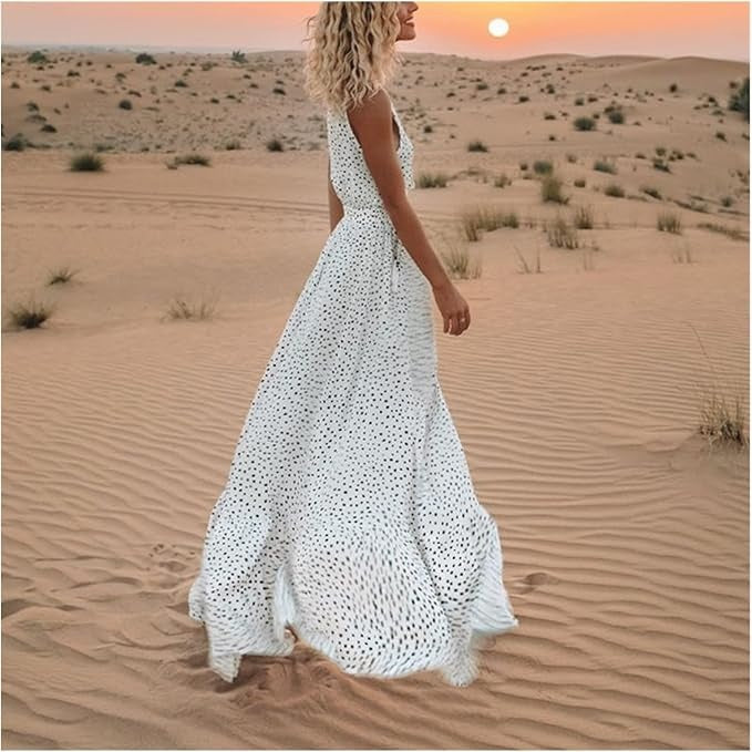 Hannah | Boho V Neck Maxi Dress
