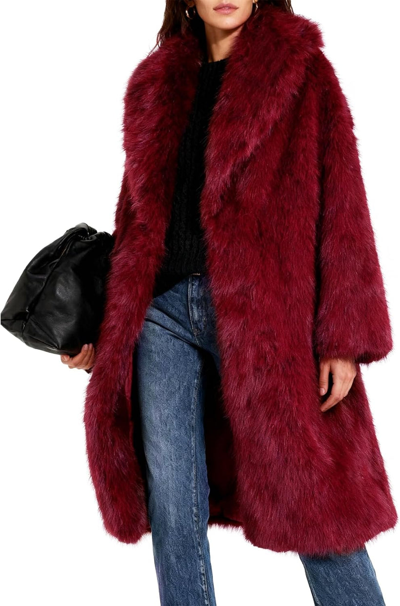 Jonalyn Long Faux Fur Coat for Women | Elegant Winter Outerwear