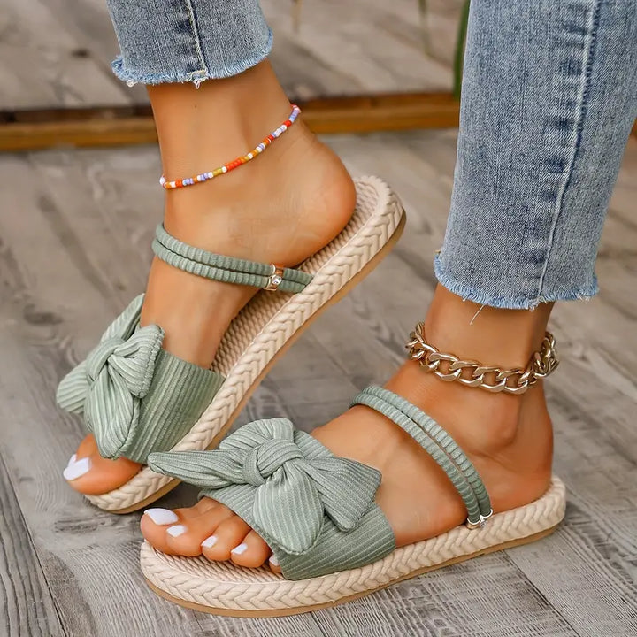 Teresa® | Stylish Flat Sandals With A Bow