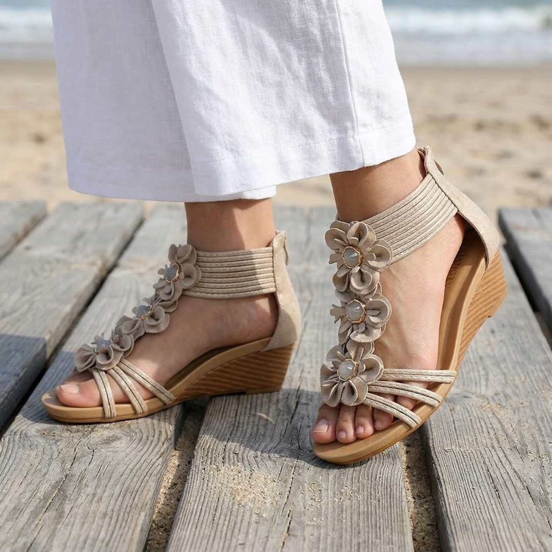 Paloma Boho Comfort Sandals for Women | Soft Casual Summer Flats