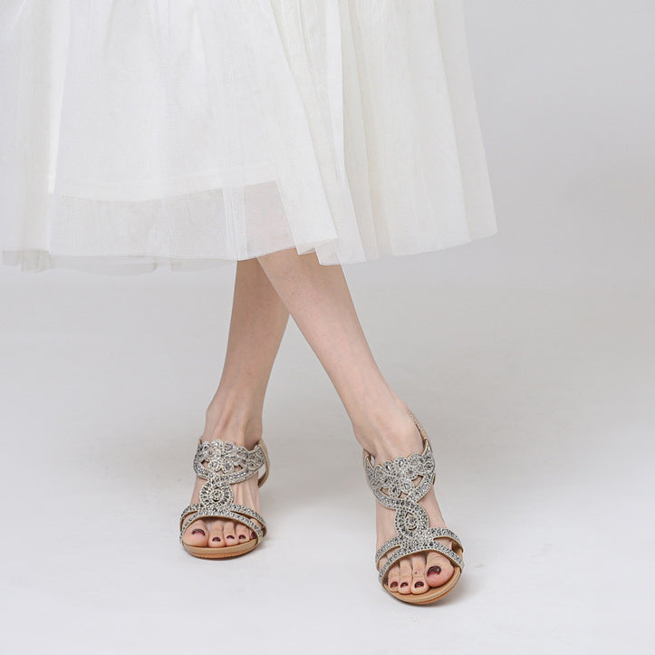 Eveline Light Bohemian Sandals for Women | Simple Summer Flats