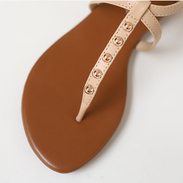 Liana Vintage Roman Sandals for Women | Casual Summer Beach Flats