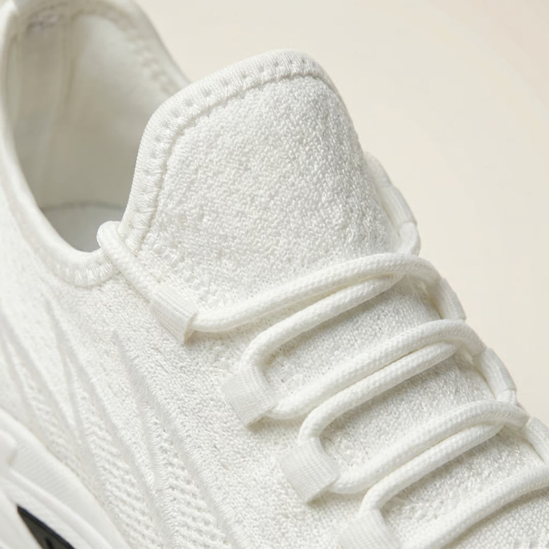 Vivienne platform sneakers knit upper and lace-up detail