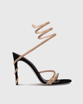 Elisa Rhinestone Embellished Snake Sandals