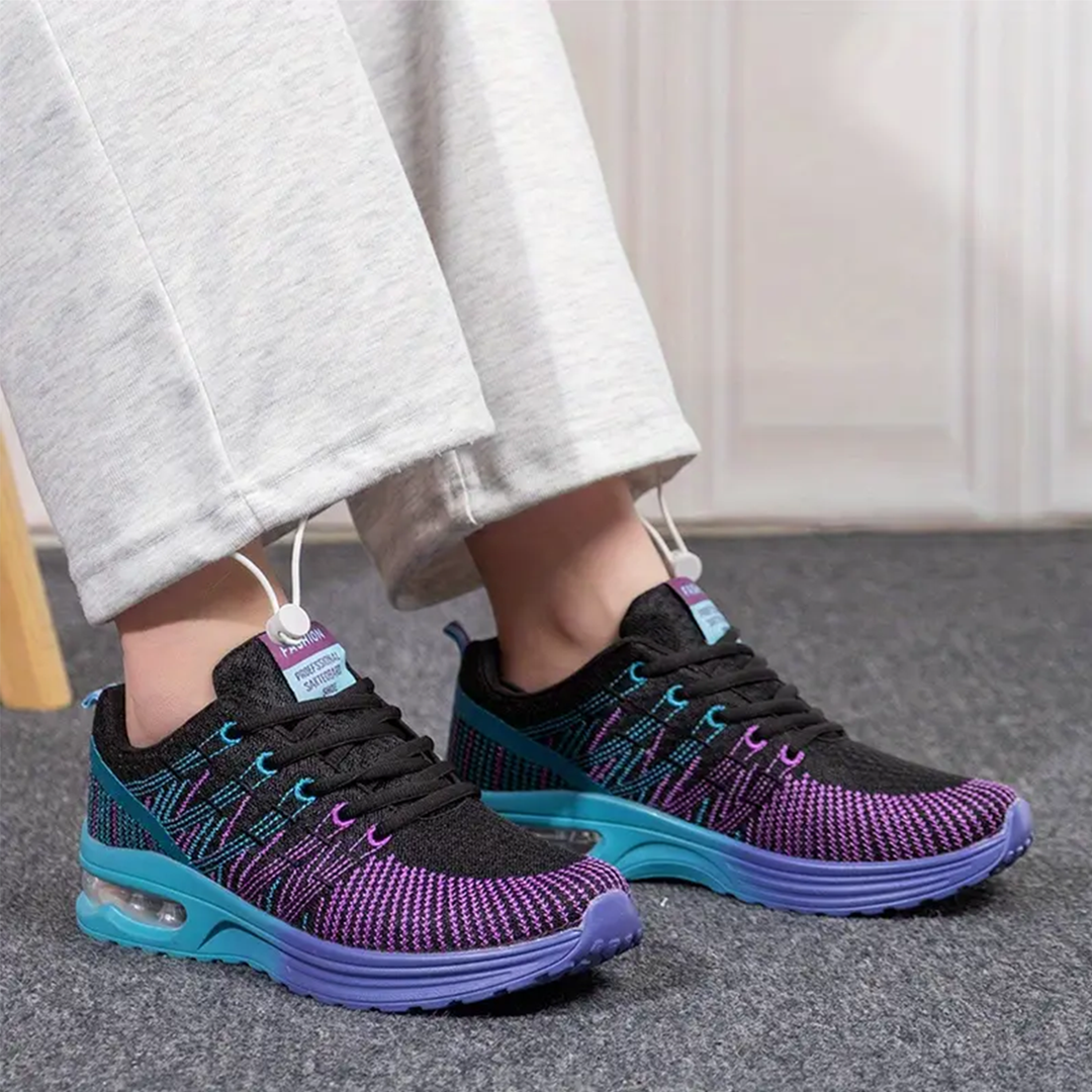 Hildastep Orthopedic Shoes Black Purple for Women - View 2