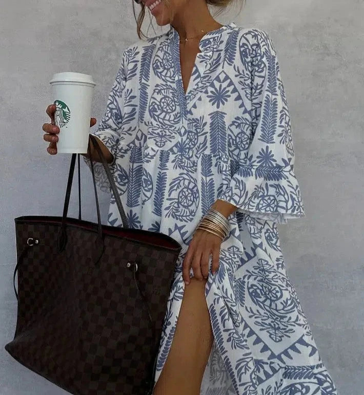 Gabriella | Boho Long Sleeve Mini Dress