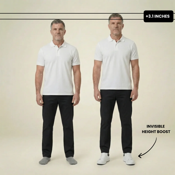 Height comparison showing the hidden internal lift