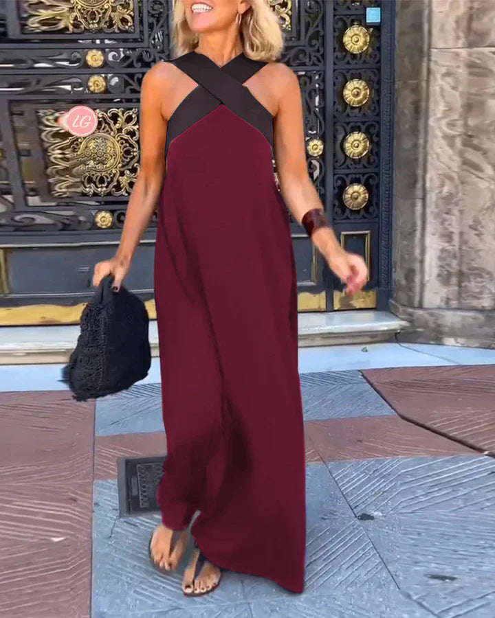 Delphine Crossed Cut Dress for Women - View 9