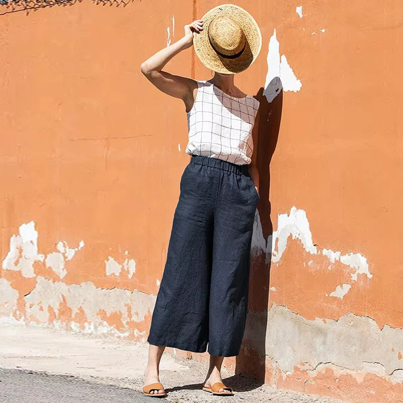 Easy Wide Leg Linen Pants | Summer Essential
