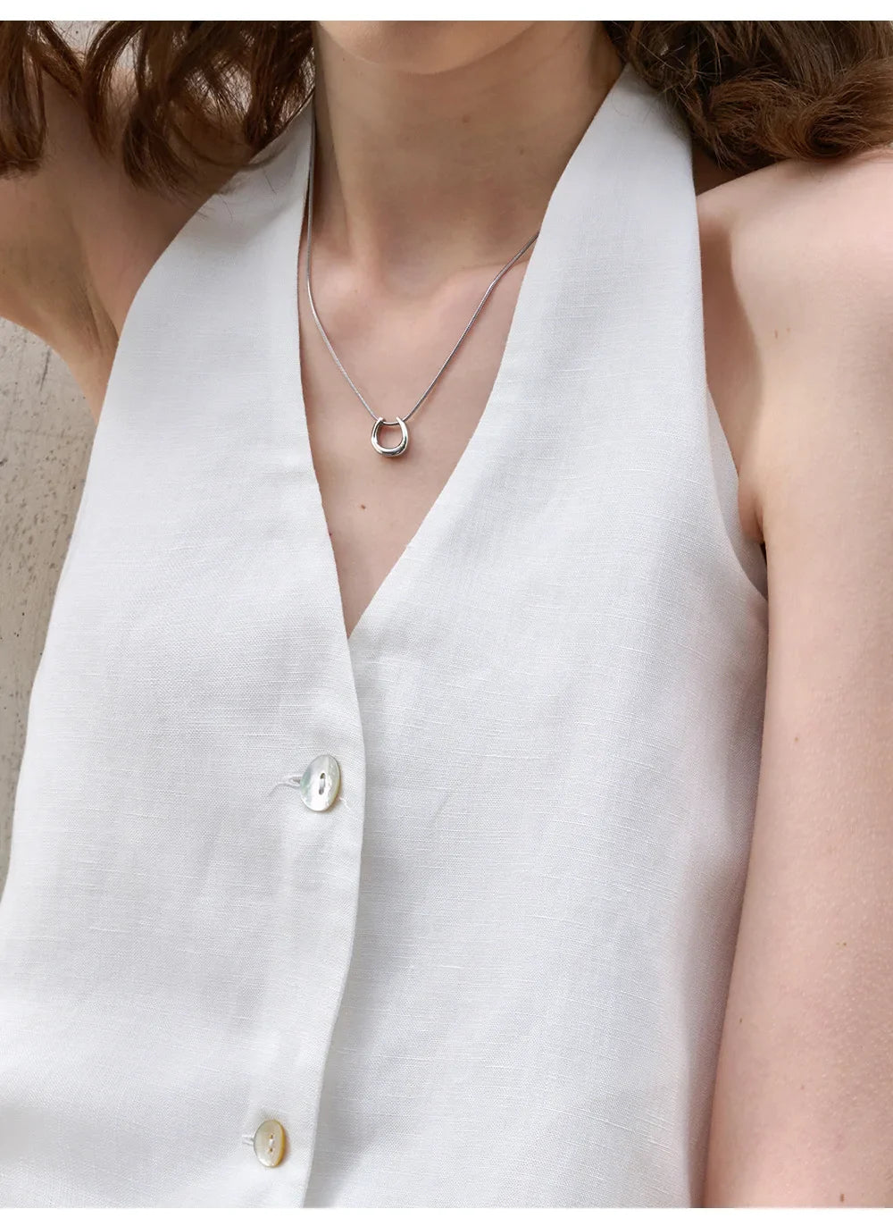 Halter Linen Waistcoat Top | Summer Style
