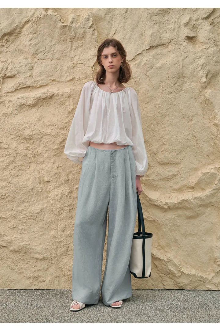 Pleated Wide Leg Linen Pants | Summer Capsule