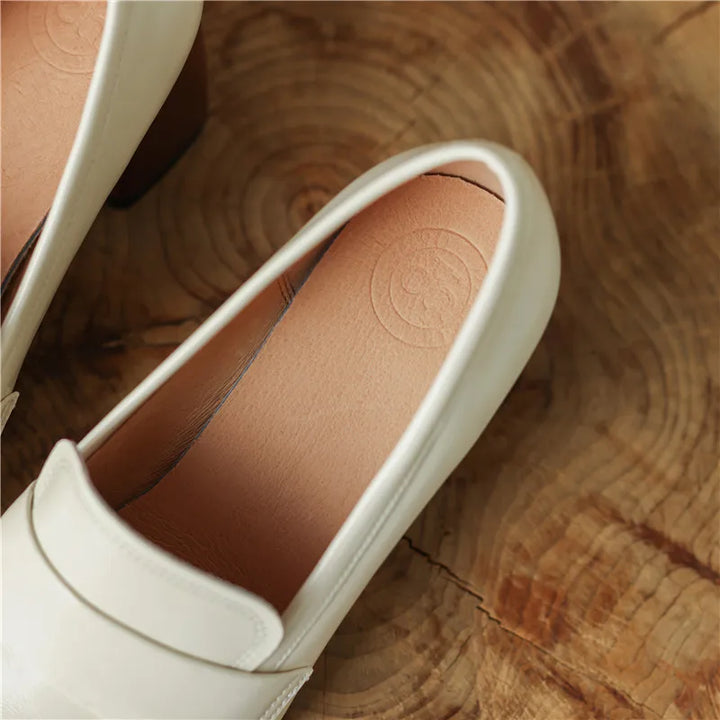 Leather Block Heel Pumps | Classic Women&