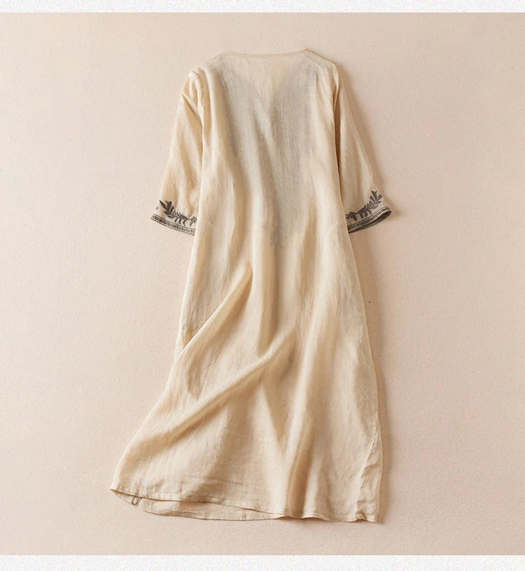 The Garden Embroidery Midi Dress