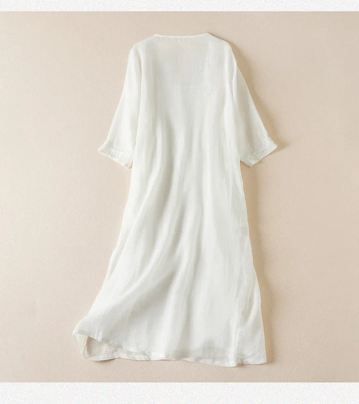 The Garden Embroidery Midi Dress