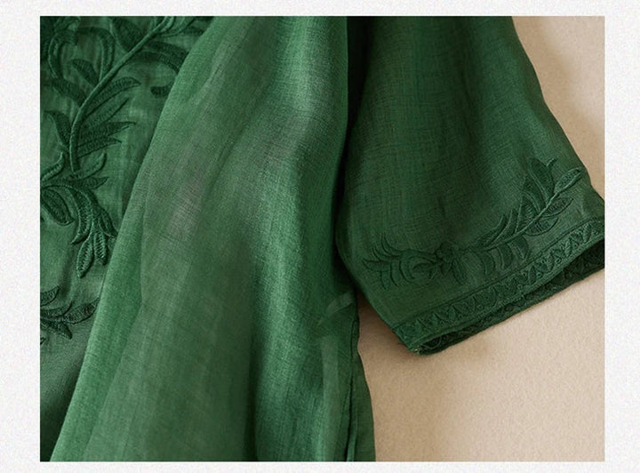 The Garden Embroidery Midi Dress