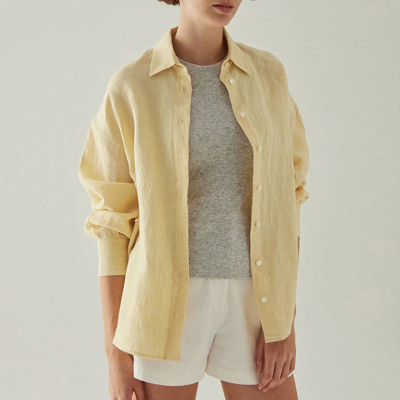 Slit Hem Linen Shirt | Summer Capsule Wardrobe