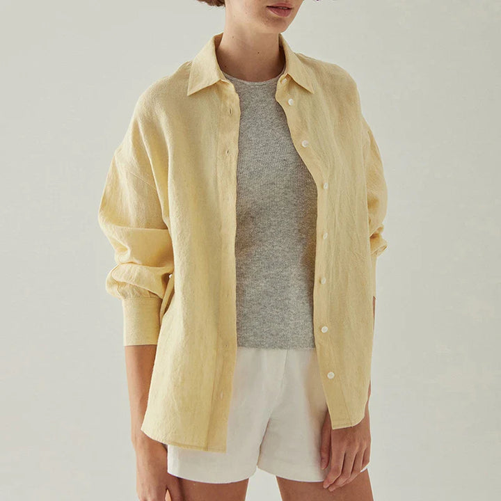 Slit Hem Linen Shirt | Summer Capsule Wardrobe