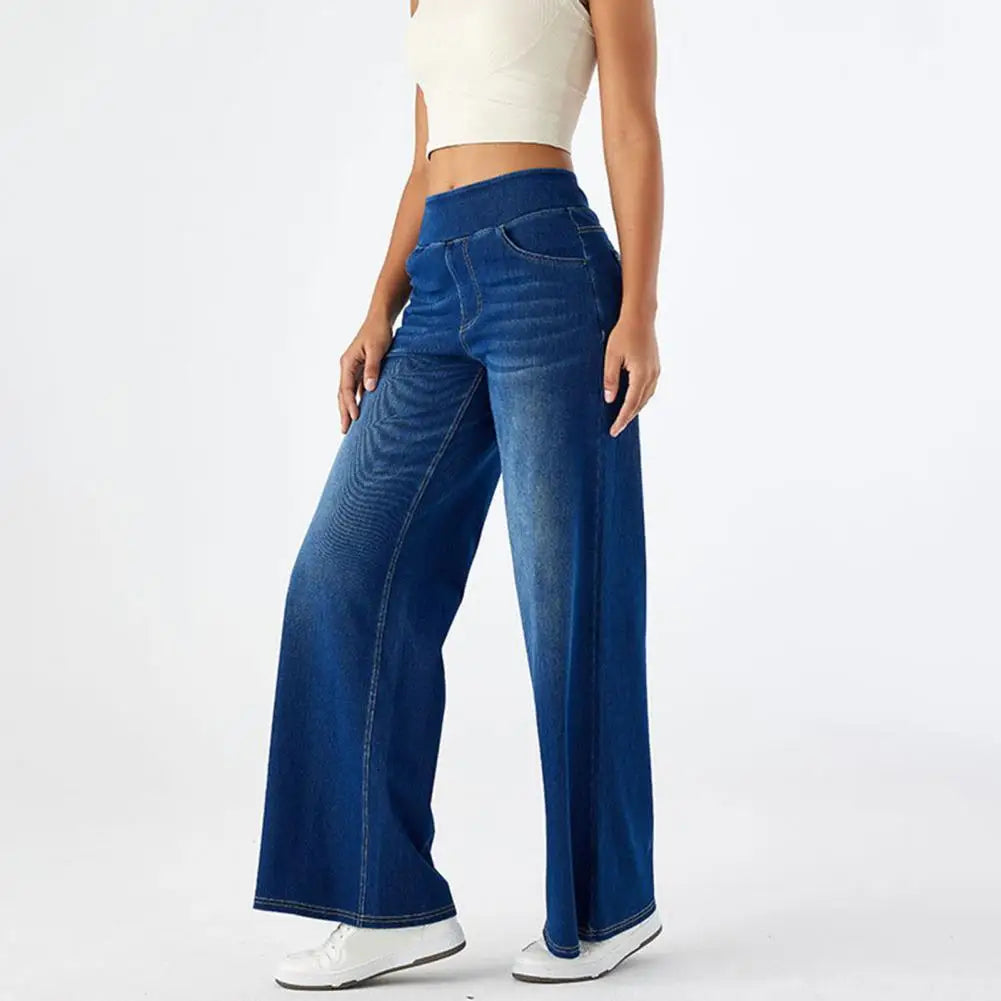 Pull-On Wide Leg Jeans | Comfortable Denim
