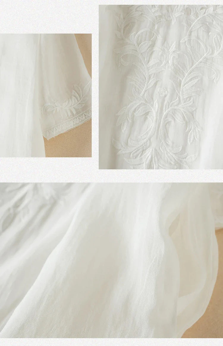 The Garden Embroidery Midi Dress