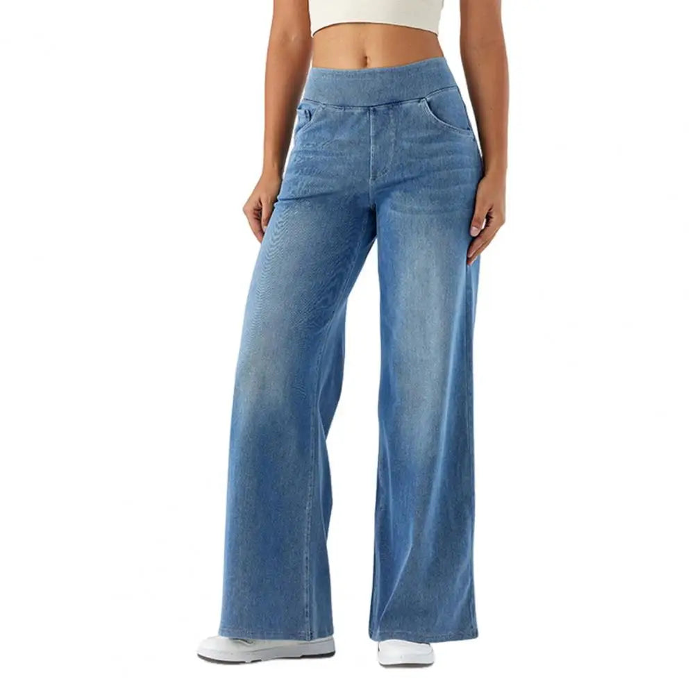 Pull-On Wide Leg Jeans | Comfortable Denim