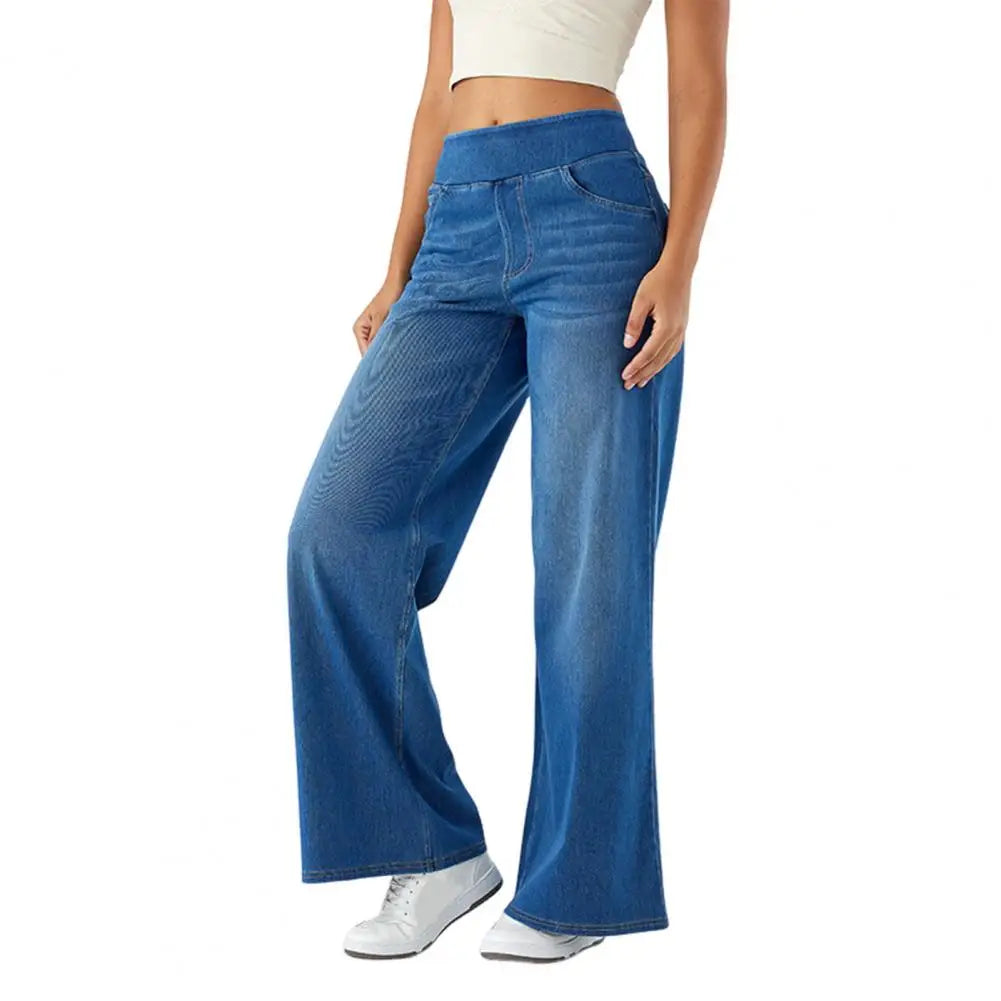Pull-On Wide Leg Jeans | Comfortable Denim
