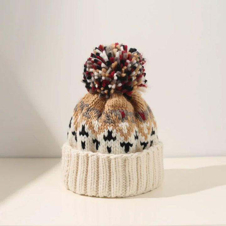 Tamara | Cozy Snowflake Pom Beanie