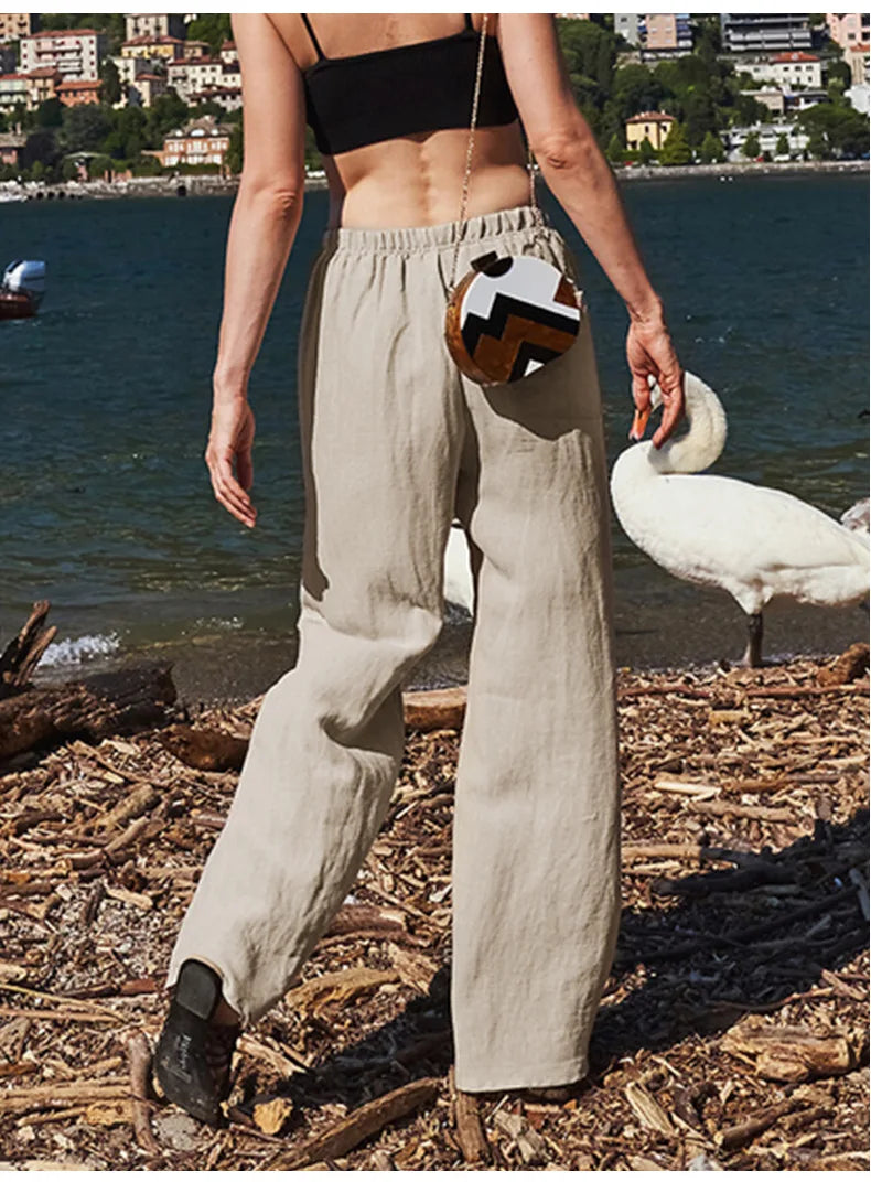 Wide Leg Linen Pants | Summer Coastal Outfit