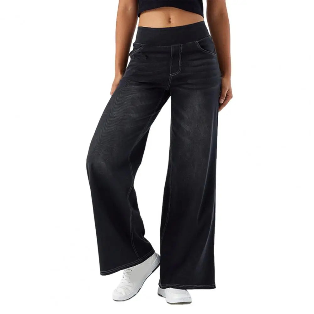 Pull-On Wide Leg Jeans | Comfortable Denim
