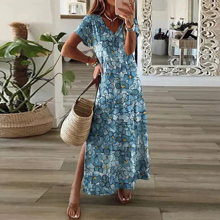 Rebecca | Boho Printed Maxi Dress