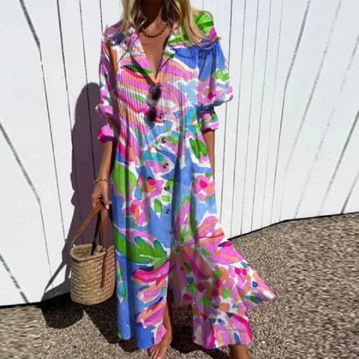 Stella | Boho Long Sleeve Maxi Dress
