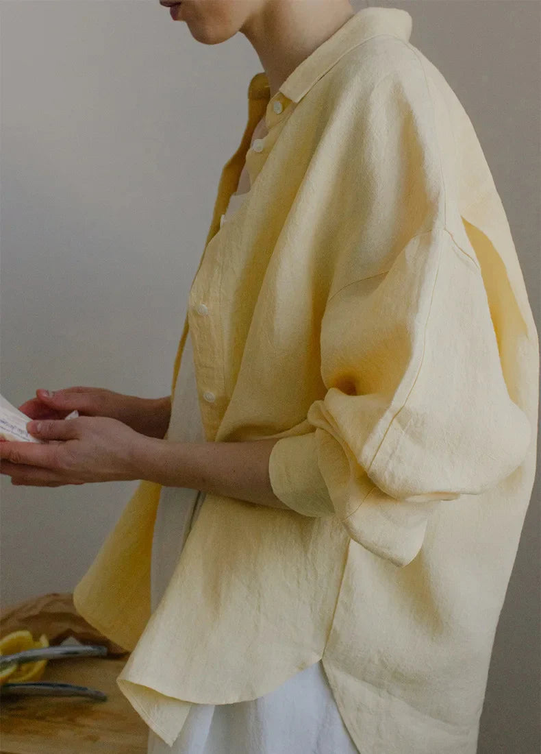 Slit Hem Linen Shirt | Summer Capsule Wardrobe