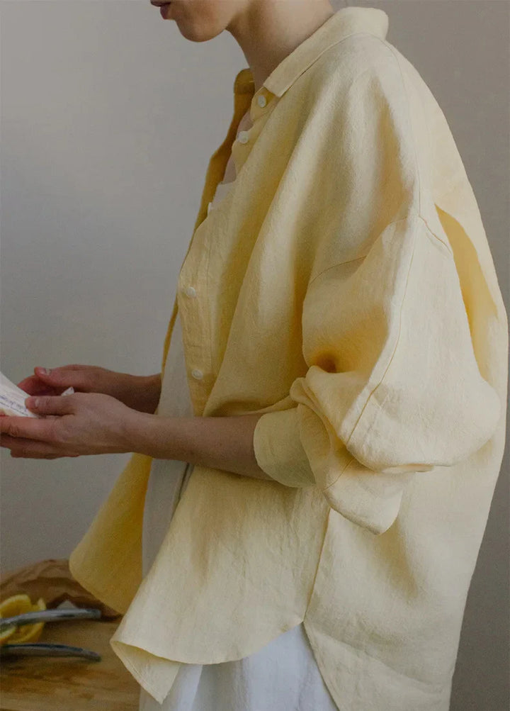 Slit Hem Linen Shirt | Summer Capsule Wardrobe