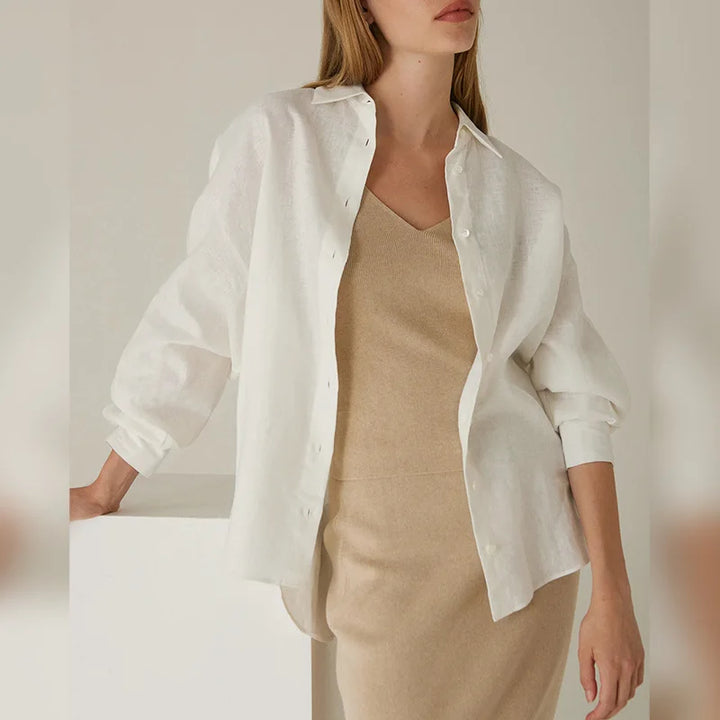 Slit Hem Linen Shirt | Summer Capsule Wardrobe