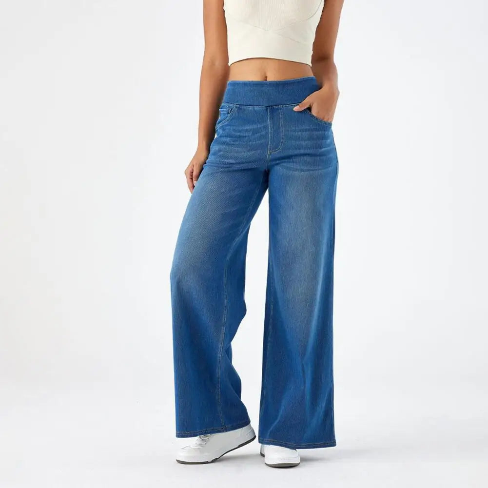 Pull-On Wide Leg Jeans | Comfortable Denim