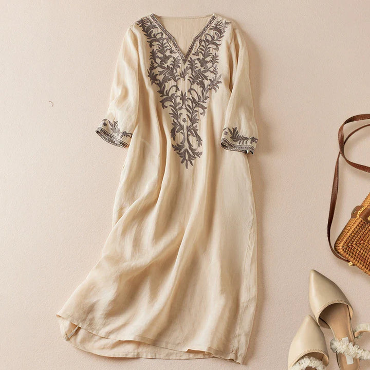 The Garden Embroidery Midi Dress