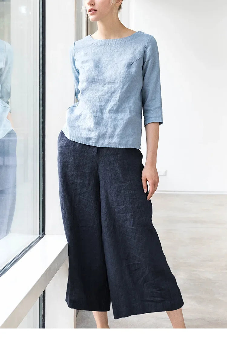 Easy Wide Leg Linen Pants | Summer Essential
