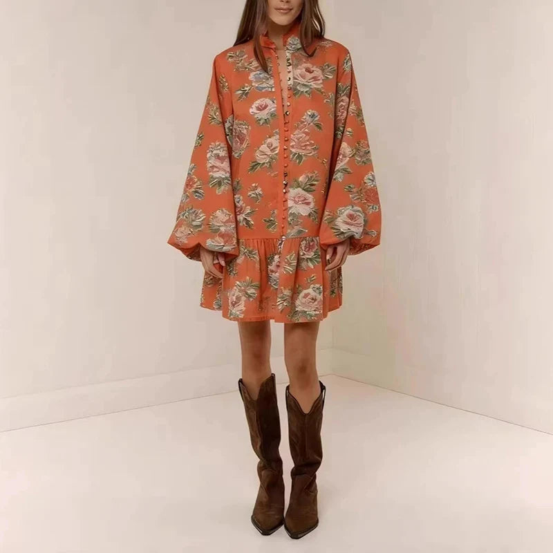 Floral Button-Down Mini Dress | Summer Outfit
