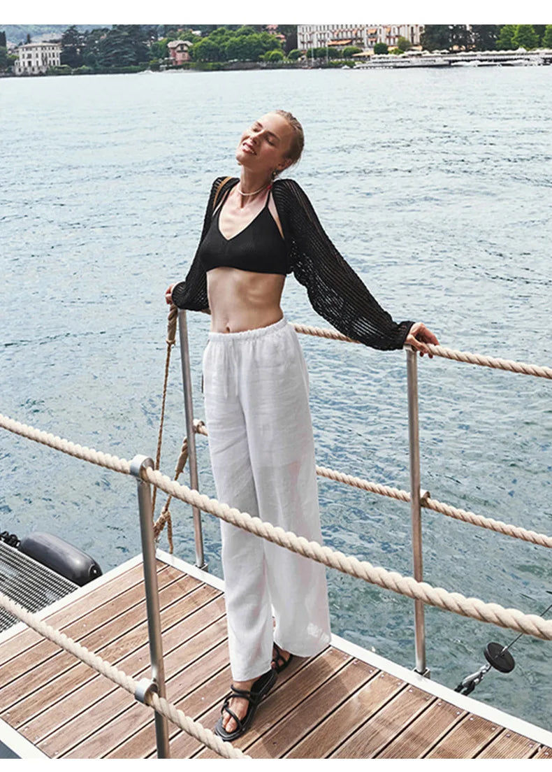 Wide Leg Linen Pants | Summer Coastal Outfit