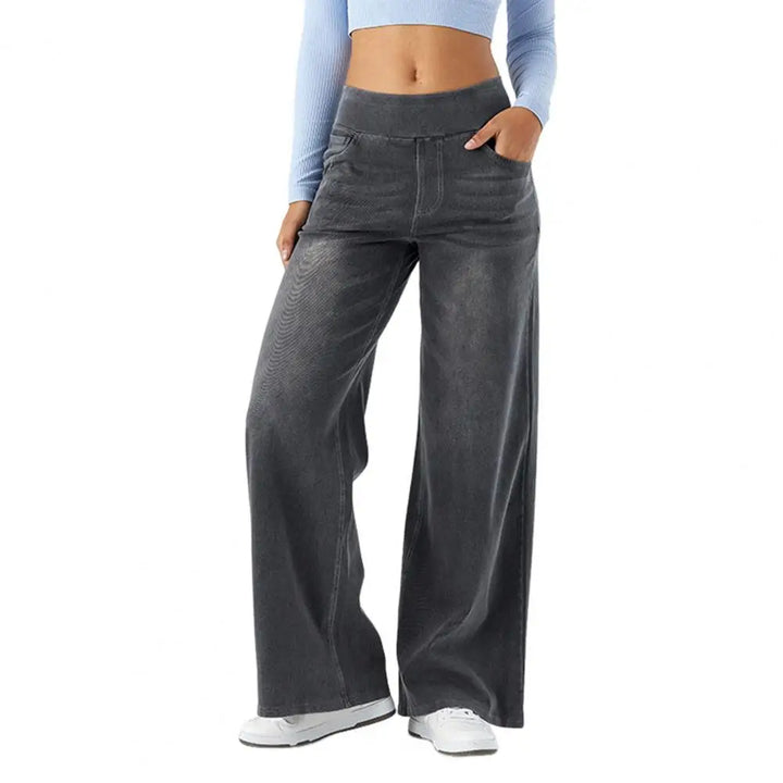 Pull-On Wide Leg Jeans | Comfortable Denim